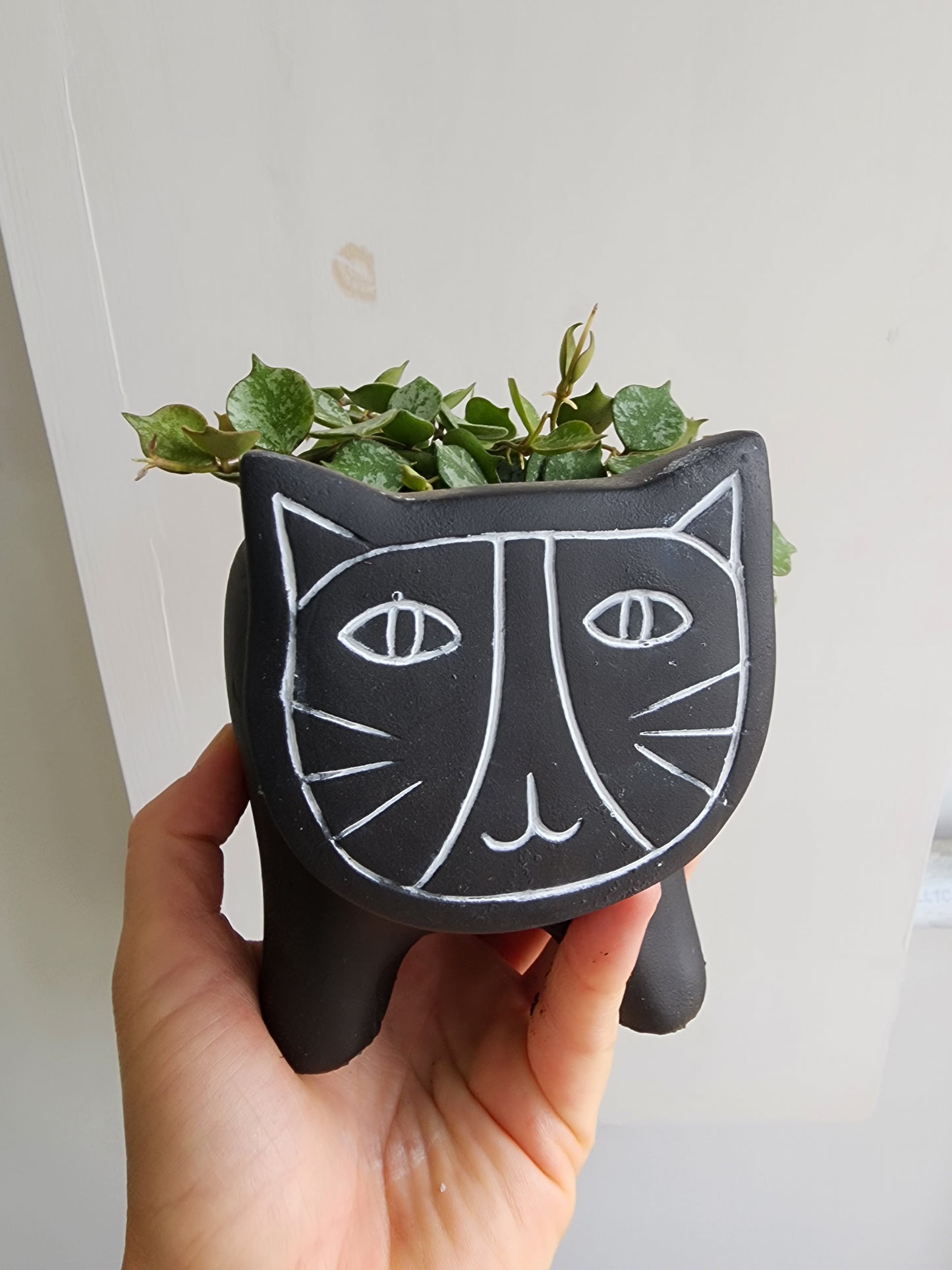 Misty the Black Cat Planter