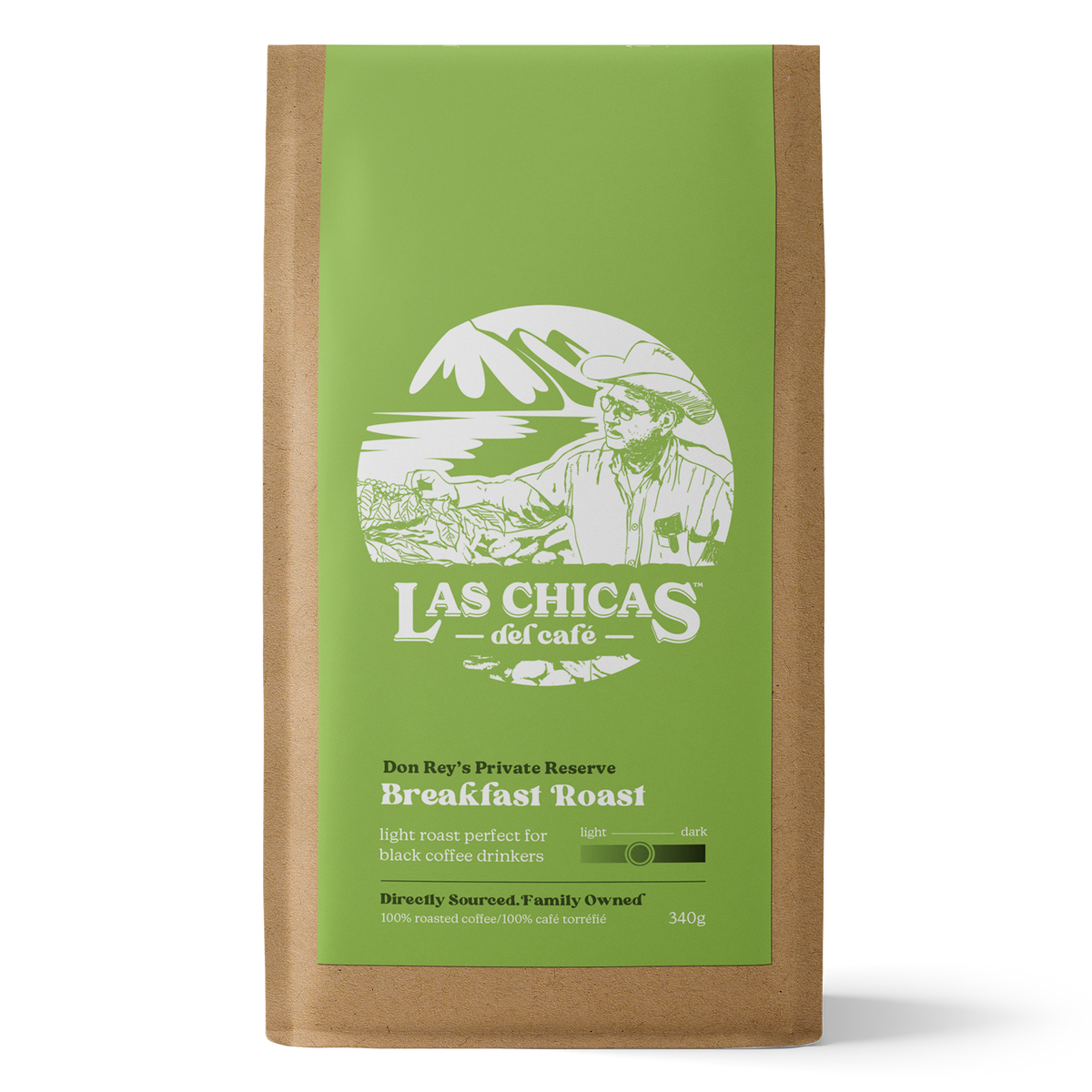 Don Rey's Private Reserve - Light/Classic Breakfast Roast - Whole Bean Coffee - 340g