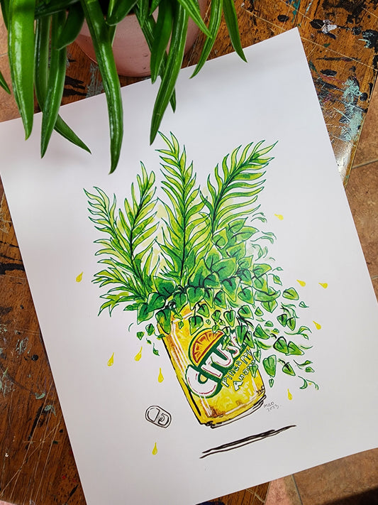 Original Art Print - Pineapple Crush Plants