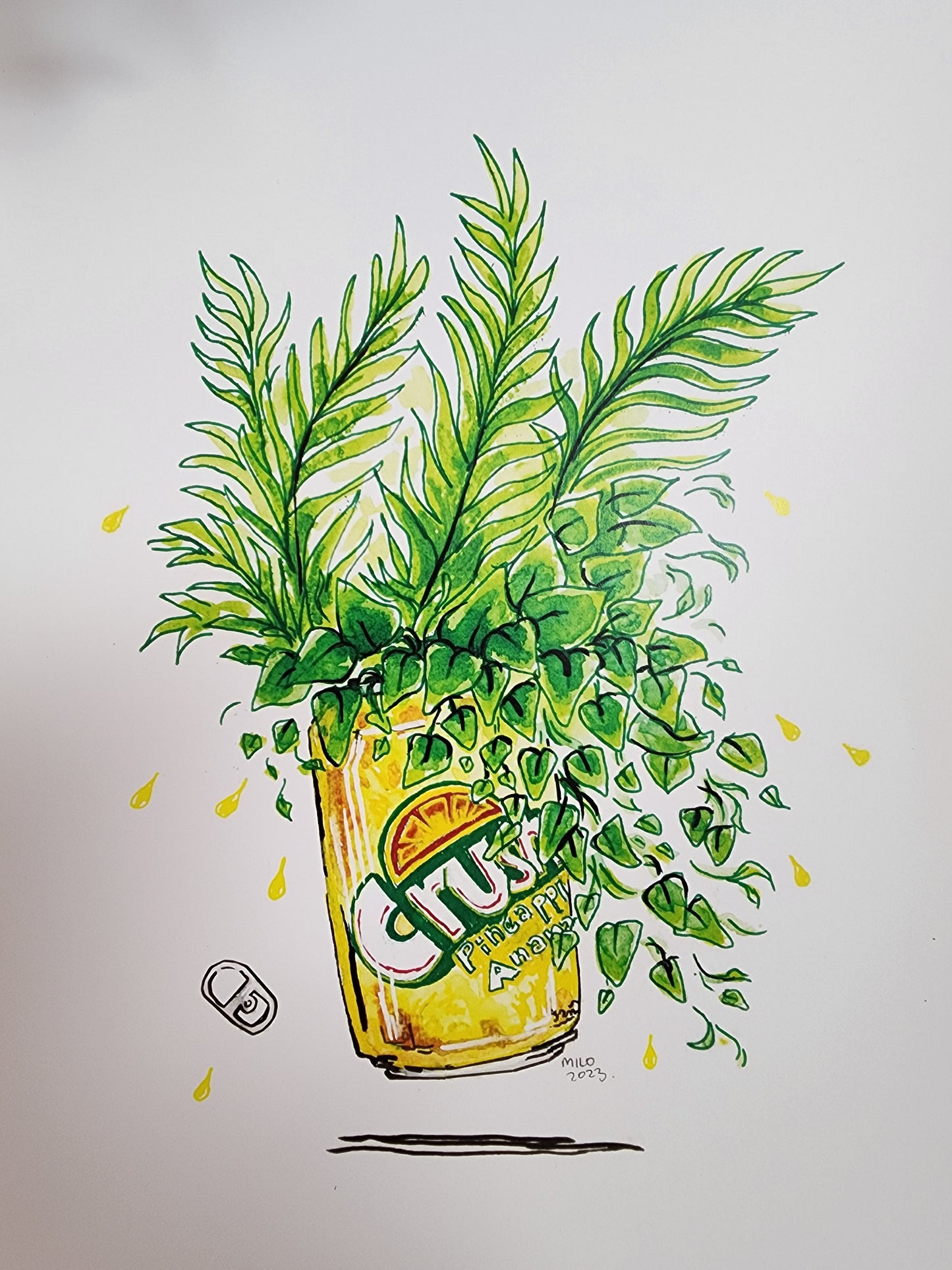 Original Art Print - Pineapple Crush Plants