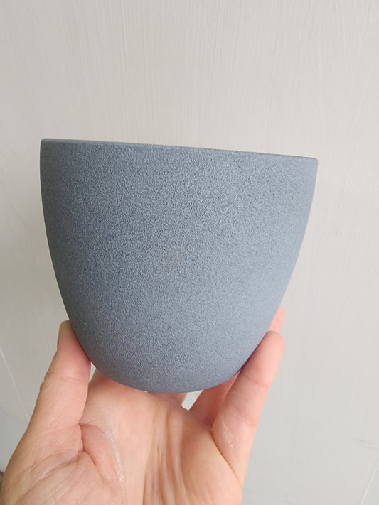 Dark Stone Ceramic Pot Cover - 11cm/4.5"