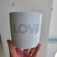 Message Ceramic Pot Cover -11cm/4.5in