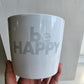 Message Ceramic Pot Cover -11cm/4.5in