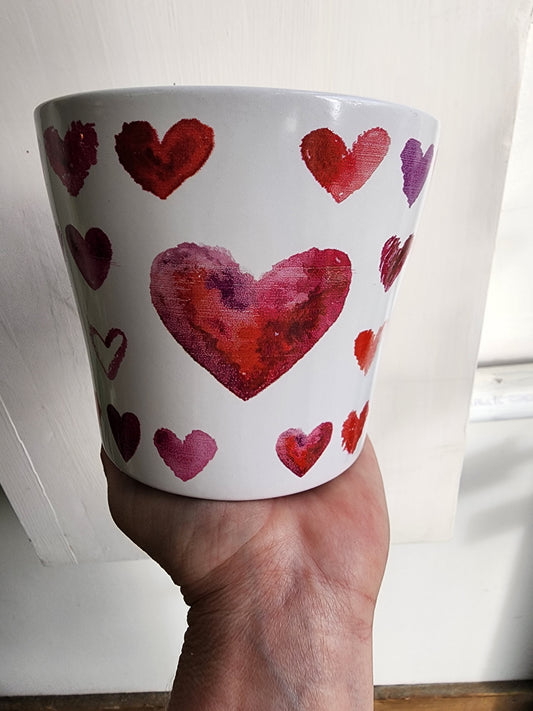 13cm/5in. Heart Print Ceramic