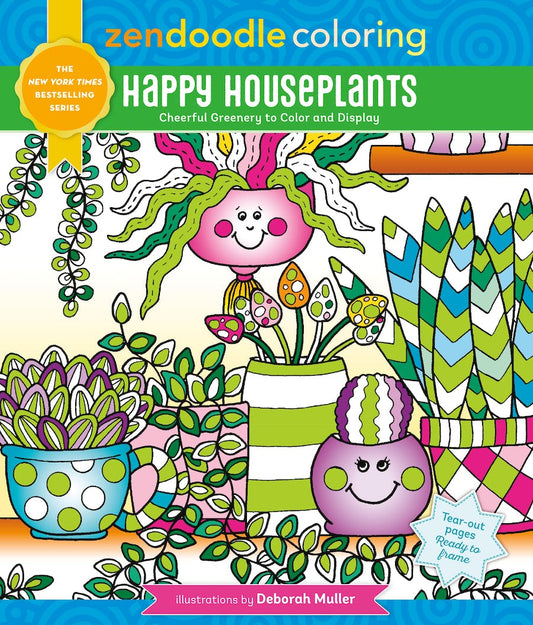 Zendoodle Coloring - Happy Houseplants