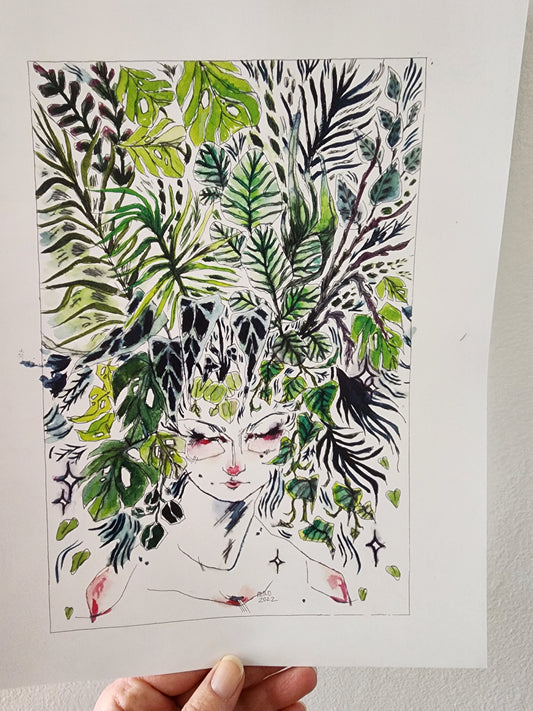 Original Art Print - Plant Woman